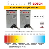 BOSCH Basic HB3 12V 60W Halogen Bulb Bosch HeadLight HB3 Bulb - 1 set (2 PCS)