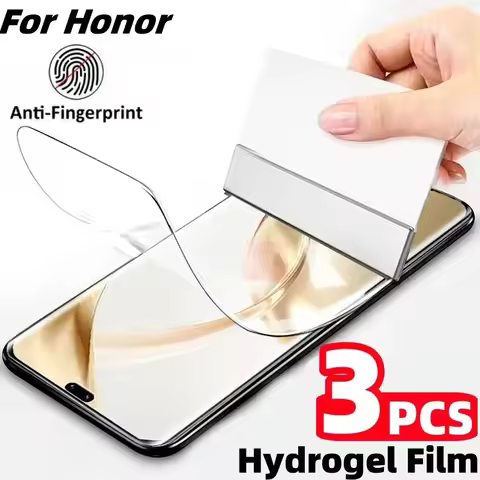 3PCS Full Cover Hydrogel Film For Honor X8B X8C X60i Screen Protector For X50i X70i 90 100 200 300 4