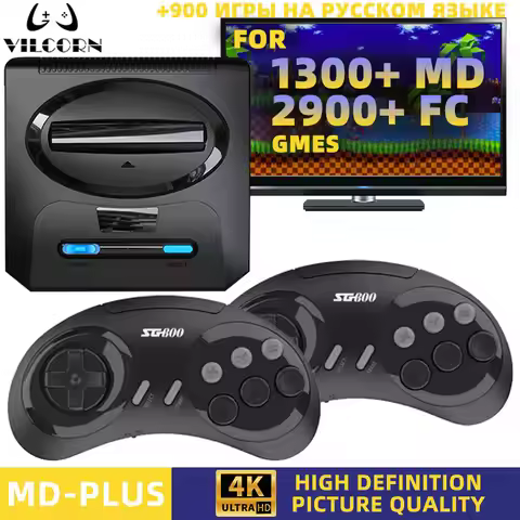 VILCORN Video Game Retro For Dendy Sega Everdrive Mega Drive HD TV Classic Game Support Two Player F