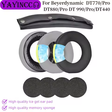 YAYINCC Replacement Ice gel Earpads for Beyerdynamic DT770/Pro DT880/Pro DT 990/Pro/DT440 Earphone e