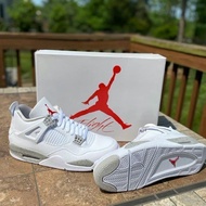 AJ4 Pure Original men's basketball shoes middle top Joe four blue small white cement Oreo***-