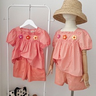 Very pretty orange outing outfit for girls