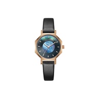 Volare Mother Of Pearl 珍珠黑色皮革錶帶手錶 28mm