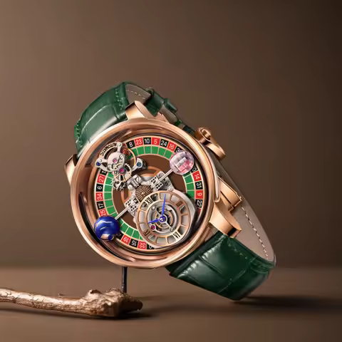 HAEMMER New Men's Watch Transparent Hollow Design Celestial Roulette Quartz Watch Waterproof Leather