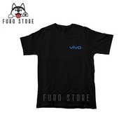Vivo Smartphone Short Sleeve T-Shirt, Full Cotton Combed 30s, Black - Furo Store
