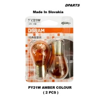 12V PY21W 21W Signal Amber Osram Signal 1 set ( 2 Pcs ) Direction Indicator Tail light Indicator Eme