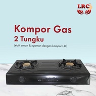 Kompor Gas 2 Tungku LRC - Stainless Teflon