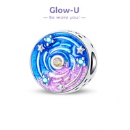 Silver Pandora Charm Beads Iris Starry Sky Sunflower Charm Buckle Beads