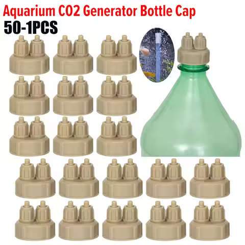 50-1PCS Aquarium CO2 System Generator Bottle Cap Fish Tank Live Plant DIY Air Diffuser Tube Valve Gu