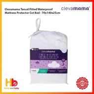 Clevamama Tencel Fitted Waterproof Mattress Protector Cot Bed - 70x140x25cm
