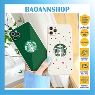 Star.bucks coffee girl square edge iphone case, shockproof and camera protective for 7plus/8plus/x/x