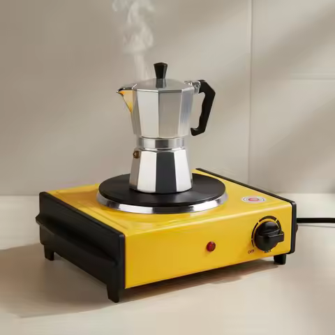 Electric Hot Plate Small Mini Hot Plate Portable Electric Cooker Adjustable Temperature Control Sing