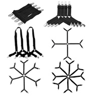 PENJEPIT SPREI/GRIPPER SHEET/PENGAIT SPREI ANTI GESER/STRAP CLIP HOLDE - (S)SEGITIGA(4PC, Putih Besi