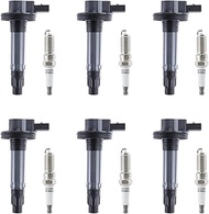 UF553 6 ignition coils with 6 iridium Spark Plugs for ford for Lincoln Edge Flex F150 Explorer Fusio