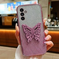 1 ชิ้น เคสโทรศัพท์ดีไซน์ Y2K สะท้อนแสง พร้อมที่จับโทรศัพท์รูปผีเสื้อ ใช้ได้กับ Reno12F/Honor X9C/Red