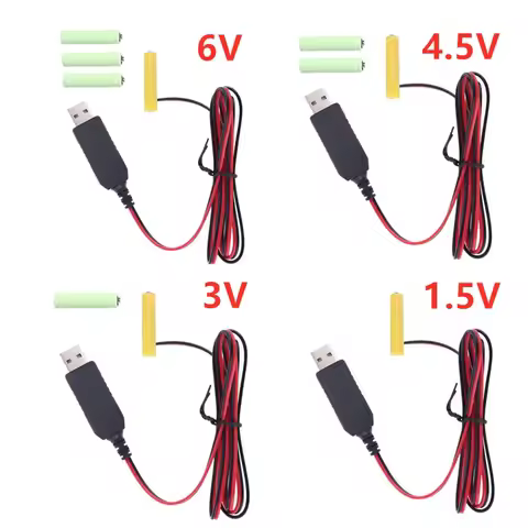 Universal 1.5V/3V/4.5V/6V AAA LR03 Battery Eliminator USB Power Supply Cable AAA Dummy Battery Cable