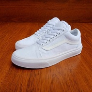 SEPATU SNEAKERS CASUAL PRIA WANITA FULL WHITE PUTIH POLOS SEPATU SKATEBOARD SNEAKERS VANS55 OLD SKOO