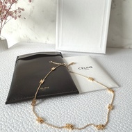 全新✨Celine TRIOMPHE金色飾面黃銅迷你項鍊 頸鏈