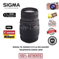 Sigma 70-300mm f/4-5.6 DG Macro Telephoto Zoom Lens For Nikon / Canon (1 Year Warranty )