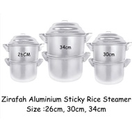 Zirafah Aluminum Sticky Rice Steamer /Kukusan nasi/kukusan jagung/kukusan pulut