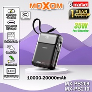 【3C Certified】Moxom MX-PB210 20000mAh Powerbank 35W Fast Charging Power Bank Moxom Powerbank Moxom M