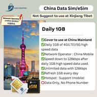 China Sim Card 5G (China Mobile - Daily) Auto VPN Roaming Travel Sim Card (Daily 1GB-3GB ) GOGO Roam