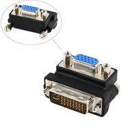 Metal Screw 24+5 Pin DVI TO VGA 90 Degree Adapter DVI TO VGA Interface DVI TO VGA Data Cable