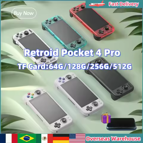 Retroid Pocket 4 Pro Handheld Console 4.7 Inch Handhelds Video Game Retro Player 8G+128GB RP4 Androi