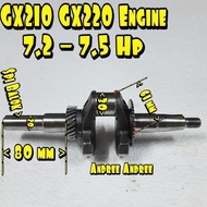 Alevix GX-210 GX-220 Crankshaft Kruk As Engine Honda GX210 GX220