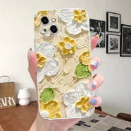 Compatible with iPhone 11 12 13 14 15 Pro Max X XR XS Max SE 7 8 Plus 3D Oil Painting Flower Sunshin