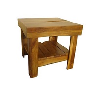 【吉迪市100%原木家具】LT-089S1 原木造型邊几 板凳 置物檯