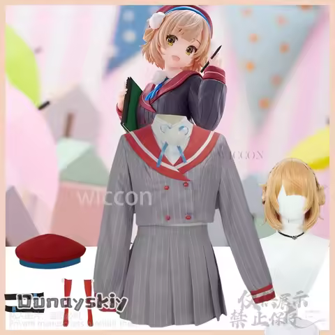 Hololive Vtuber Youtuber Cosplay Shigure Ui Anime Costume Kawaii Uniform JK School Uniform Dress Lol