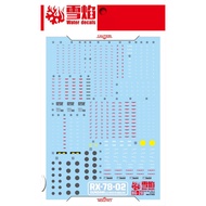 XUEYAN XY MODEL DECAL - HG-28 - REFLECTIVE WATER DECAL FOR HG 1/144 RX-78-2 VER GTO MODEL