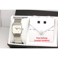 ☋∏◊Esprit Women's Watches Date Stainlees Steel Free Necklace