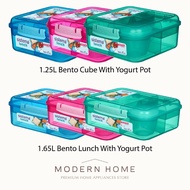 SISTEMA Bento Style Plastic Lunch Cube Box With Yogurt Pot