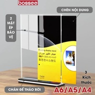 Mica Menu Shelf A4 A5 A6 Desktop Mica Board for Menu Display, Tin Board with Removable Base, 2-Sided
