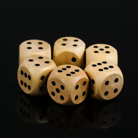 5PCS 20mm Wooden Dice Point D6 Cubes Round Corner 6 Sided Bar Pub Club Party Kid Toys Board Games Di