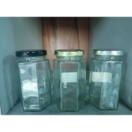 [12pcs] 250ml Hexagon glass jar/ botol sambal/food jar/botol kaca/balang kaca 辣椒罐