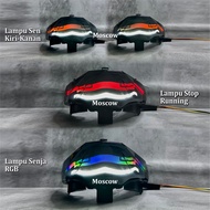 Lampu Stop All Beat New Deluxe Lazy RGB Plus APP Running Beat Deluxe 2020-2024 STOPLAMP MOTOR MATIC
