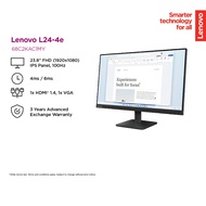 LENOVO L24-4E 68C2KAC1MY 23.8" FHD (1920x1080) IPS DISPLAY 100Hz MONITOR - RAVEN BLACK
