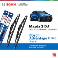 Bosch Advantage U Hook Wiper Set for Mazda 2 Hatchback DJ 3rd Gen (22"/17")
