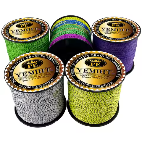 YEMIHT 4 Strand Super Strong PE Braided Fishing Line 0.11-0.5mm Multifilament Spotted Invisible 300m