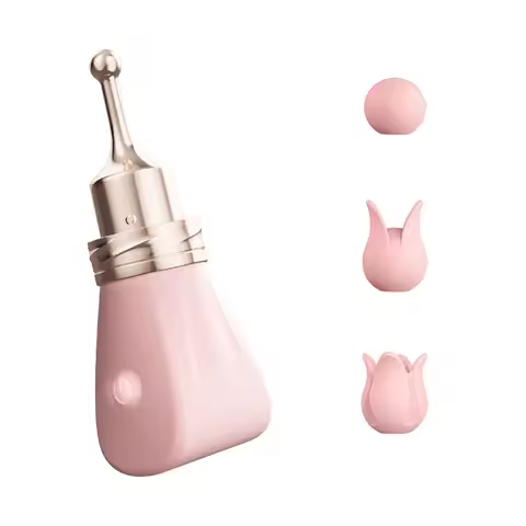 1pc 3Head Replaceable Strong Vibration Vibratorļ¼ļ¼Mini Portableļ¼Nipple Stimulatorļ¼Backcourt Vibrator,