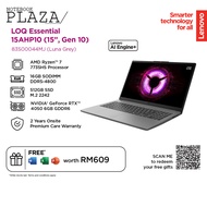 Lenovo LOQ 15ARP10E 83S00044MJ 15.6'' FHD 144Hz Gaming Laptop Luna Grey (R7-7735HS, 16GB, 512GB, RTX