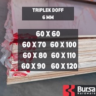 6mm Doff Melamine Plywood 1 Face Single Face Custom Plywood Multiplex Width 60cm Length 60-120cm