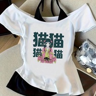 Cropped Top - Shoujo Gothic Graphic T-Shirt