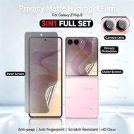 Ready Stock 3IN1 Full Set Matte Privacy Hydrogel Screen Protector Anti-Peep Anti-Fingerprint Foldabl