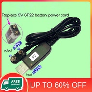 9V Battery Eliminator USB Cable 5V Boost to 9V Voltage Converter Transformer