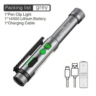 HaixnFire ไฟฉายแบบชาร์จไฟได้ชนิด C พกพาไฟฉายจิ๋ว P26ไฟข้างแล็ปท็อปกลางแจ้งแคมป์ปิ้งไฟฉุกเฉินกลางคืนส