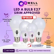 【SIRIM APPROVED】LED BULB E14 E27 A55 A60 A65 A70 6W 10W 13W 16W LED Light Bulb E14 E27 Mentol Led A 
